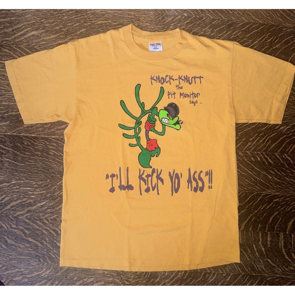 Vintage 1996 Fishbone Knock-Knutt Pit Monitor Tee L Single Stitch 90s Ska Punk